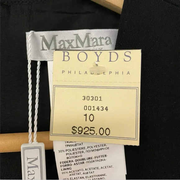 MaxMara PEDALE Cady Dress Sz 10 Black - Picture 5 of 12
